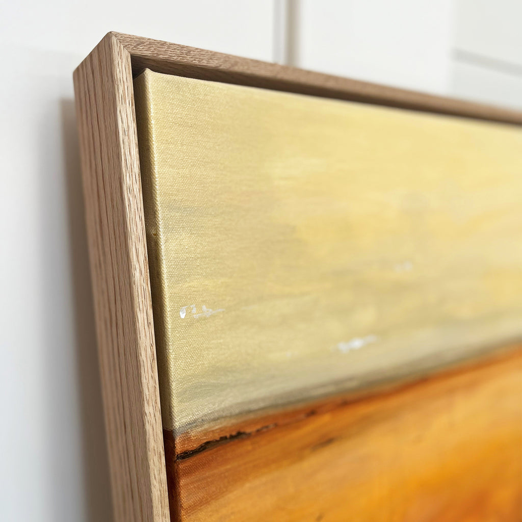 Back Roads framed in oak, ready to hang