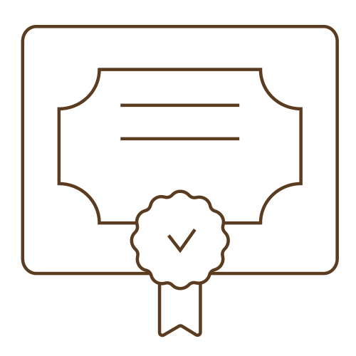 Certificate of authenticity icon