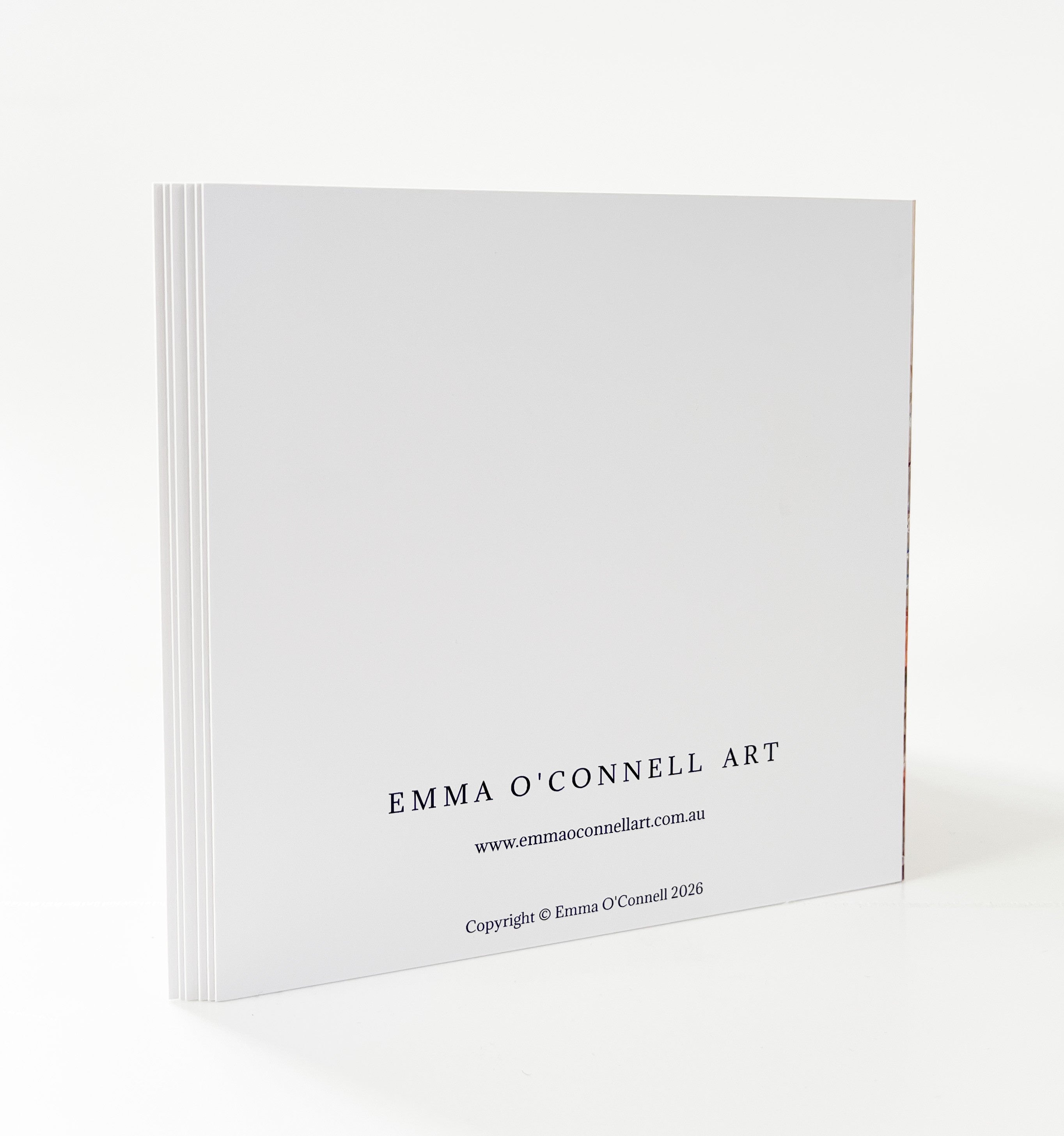 fine art greeting card back